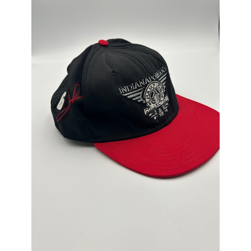 DeLong Indianapolis 500 Champions Collection Snapback Hat Black Red Indy 500 USA